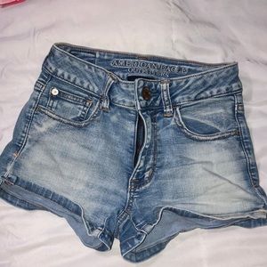 AE high rise jean shorts